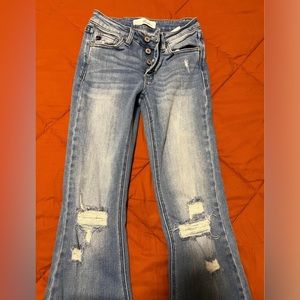 Kancan button fly flares